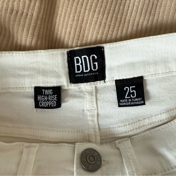 BDG Twig High Rise Crop Skinny Jeans Jeggings Ivory White Size 25 - Picture 5 of 12